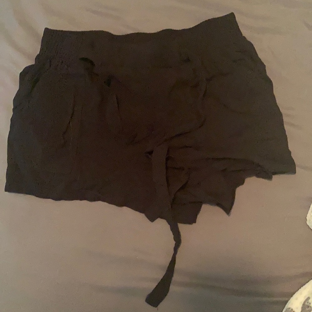 black shorts